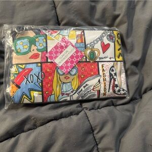 Brighton Multicolor Graphic Clutch